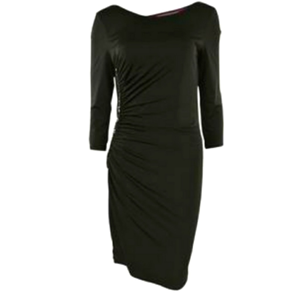 NWT’s Marc New York By Andrew Marc Black Sequined Side V-Back Dress Size…